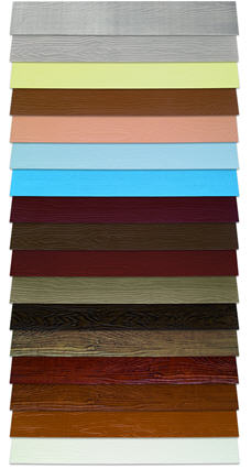 Cement plank SHERA planks come in pre-painted designs