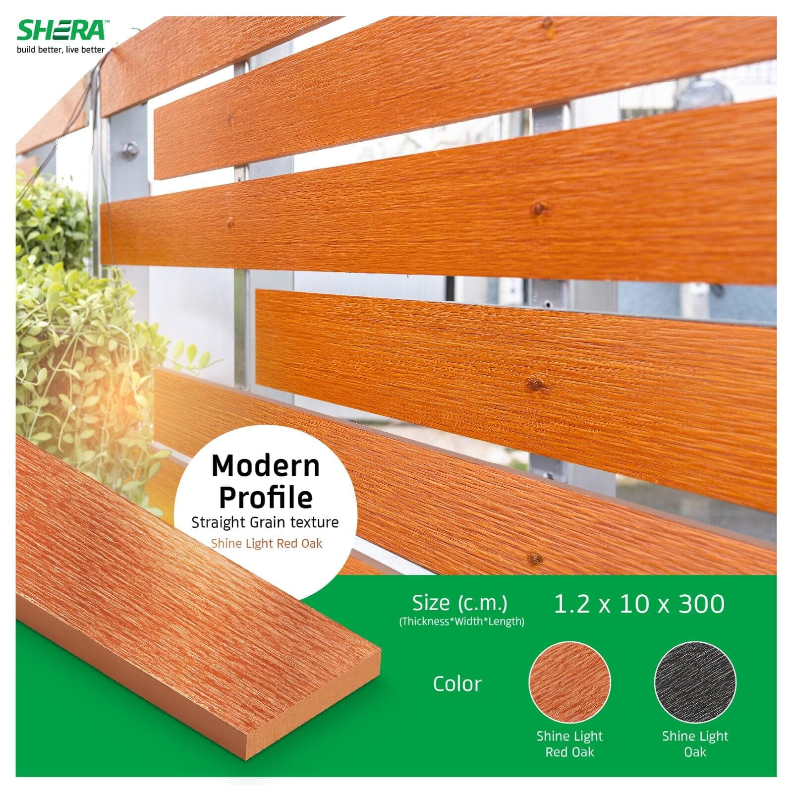 SHERA Fence fibre cement fence planks