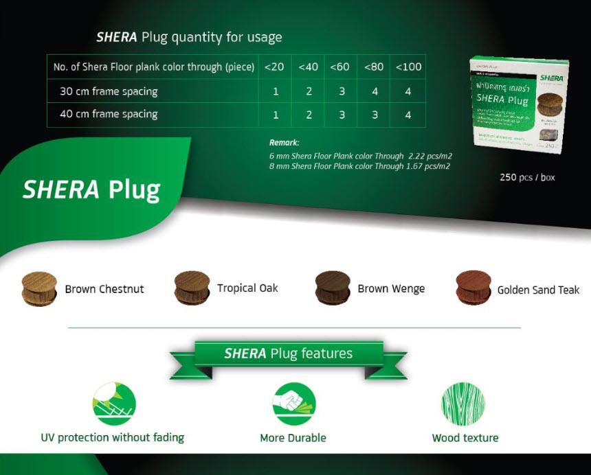 SHERA screw hole plugging solution for decking planks