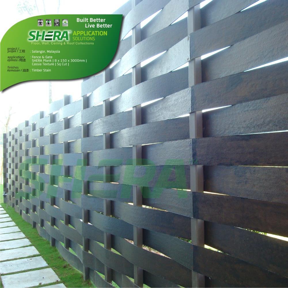 SHERA Plank can be used for fencing as well as cladding applications