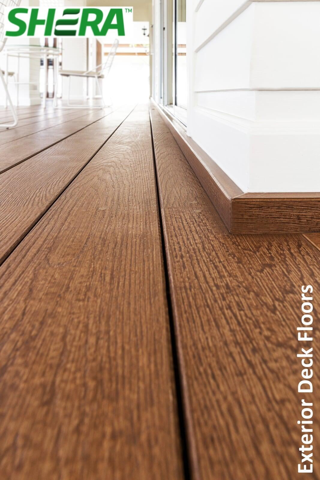 SHERA decking planks - high quality fibre cement planks for exterior decking applications