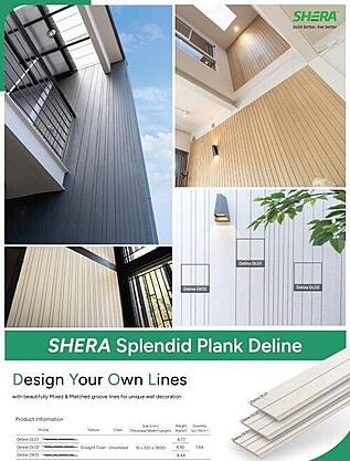 SHERA Deline is a new modern looking, fire resistant shiplap plank