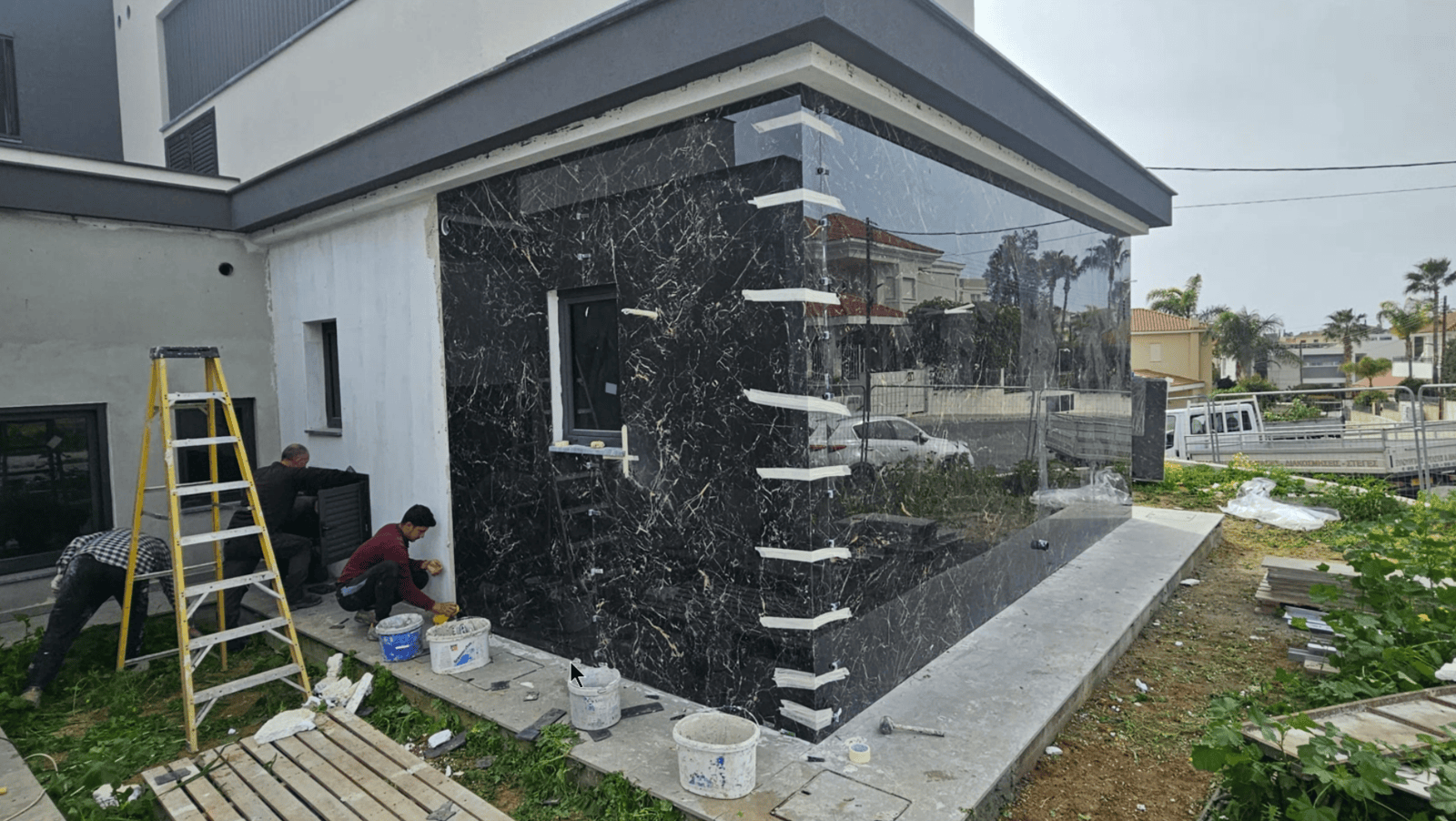 SJHERA fibre cement Board with marble tile cladding