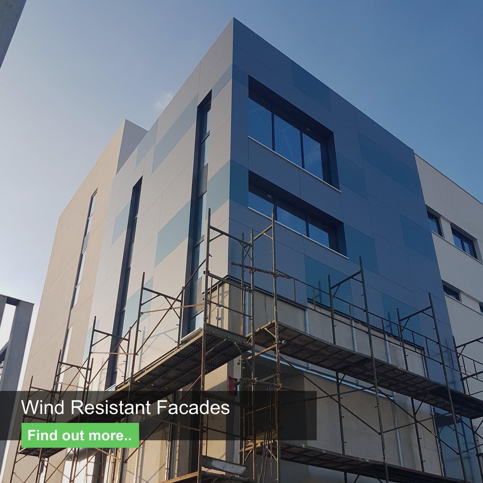 SHERA fibre cement board for wind restistant facades
