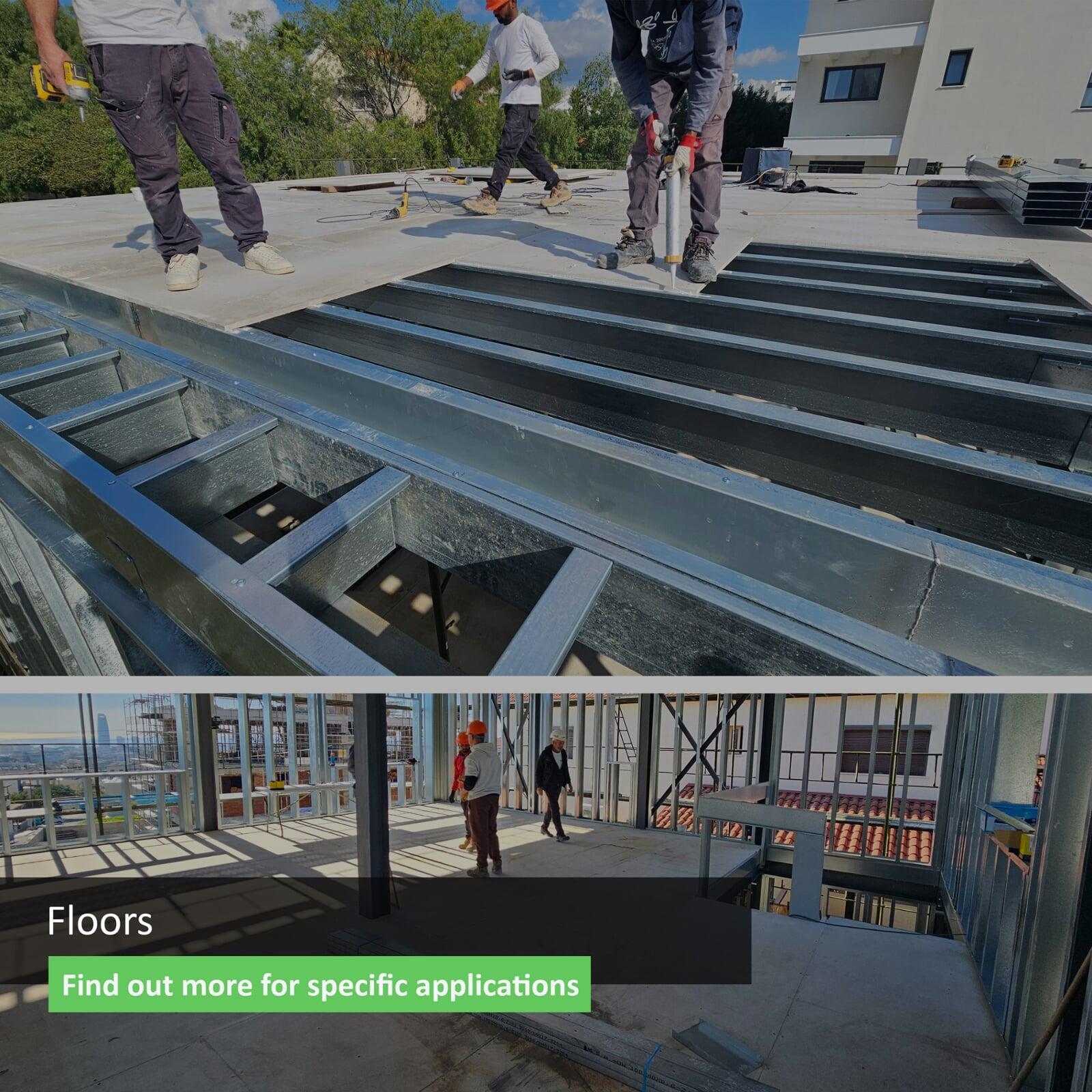 SHERA fibre cement floor boards for flooring applications